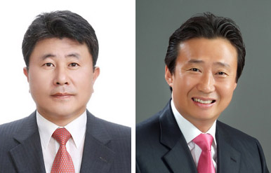 사진 왼쪽 기호 1번 조근식, 2번 이원일 후보