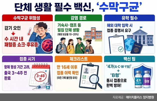 "유학·어학연수 전 필수"… 수막구균 백신, 출국 2주 전엔 맞아야